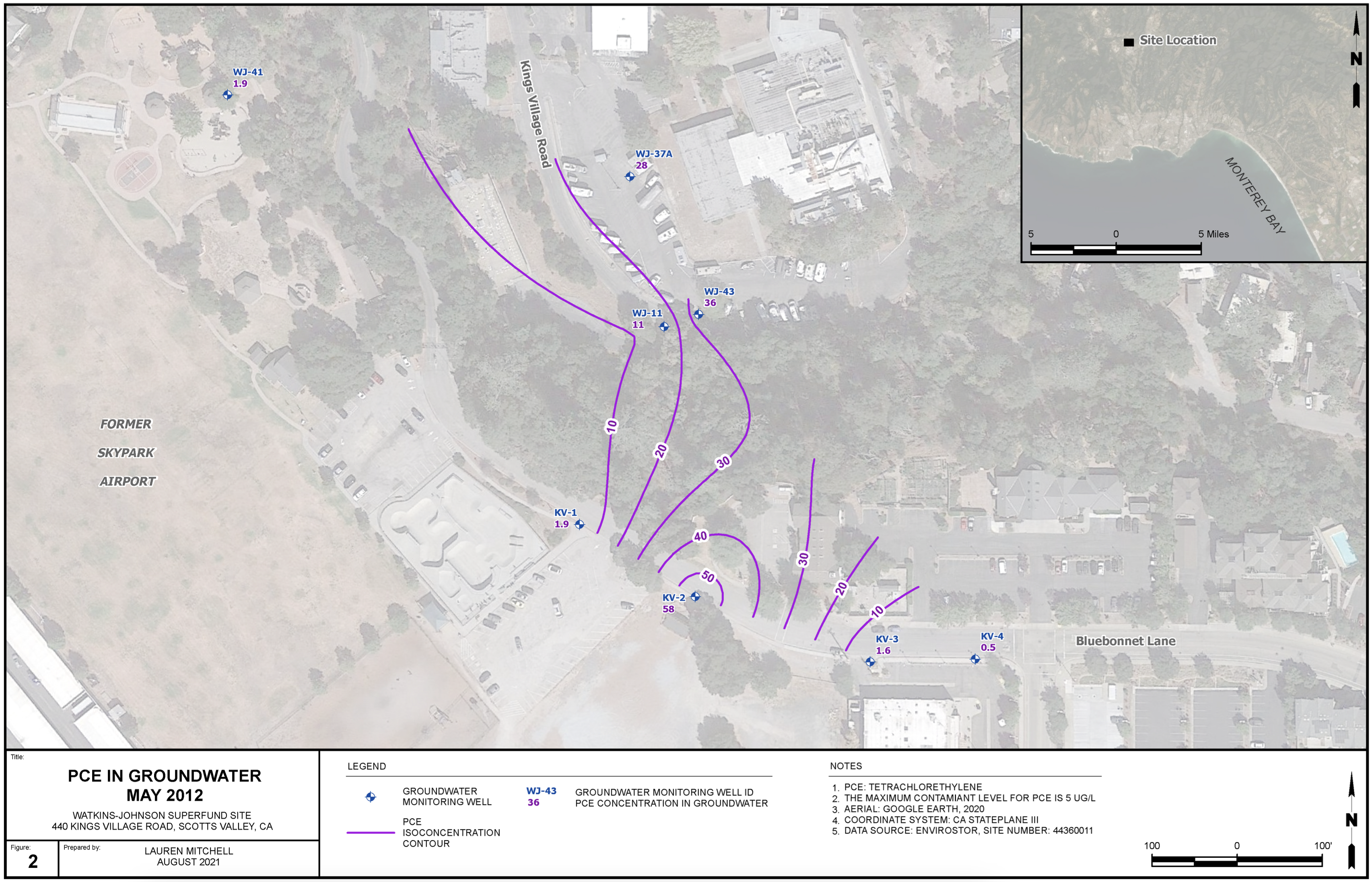 PCE in Groundwater Visualization